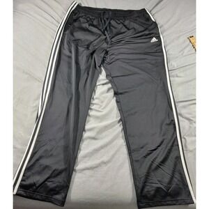 Adidas‎ Tricot Track Pants Men 3XLT Black 3 Stripes Pockets Drawstring